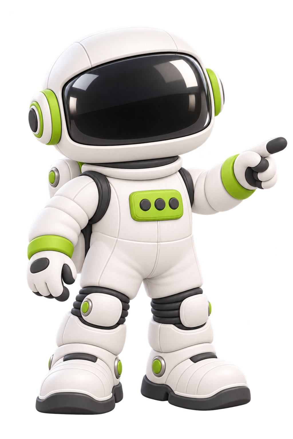 Our astronaut pointing the way forward